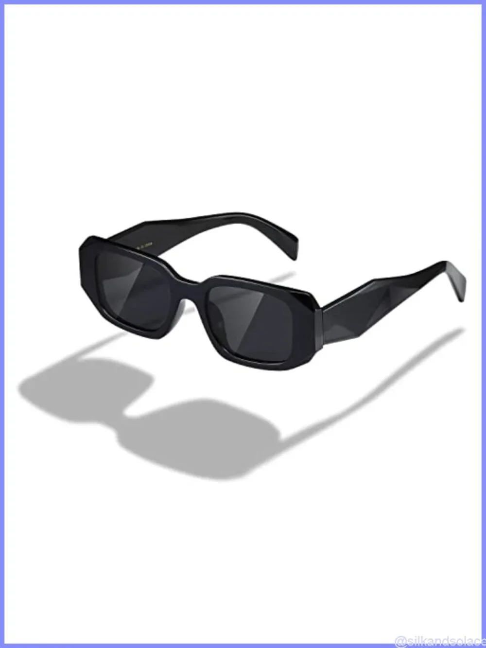 Retro Rectangle UV400 Sunglasses Full Frame Outdoor Driving Fashion Accessory